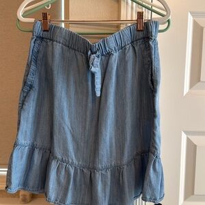 LOFT Light Blue A-Line Skirt